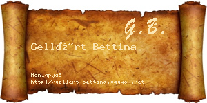Gellért Bettina névjegykártya